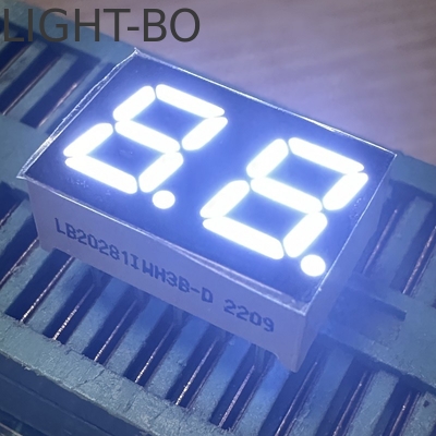 İyi bir fiyat. Super Parlak Beyaz 2 Rakamlı 7mm 7 Segment LED Ekran Ev Aygıtları için Ortak Katot çevrimiçi