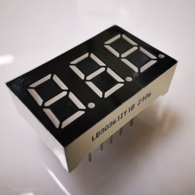 İyi bir fiyat. 7 Segment 3 Dijit 9.2mm Süper Parlak Amber LED Ekran Ortak Anot, Panel Metre için çevrimiçi