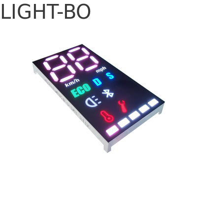 Motosiklet için 35mcd Çok Renkli Yedi Segment LED Ekran 3 Haneli 635nm