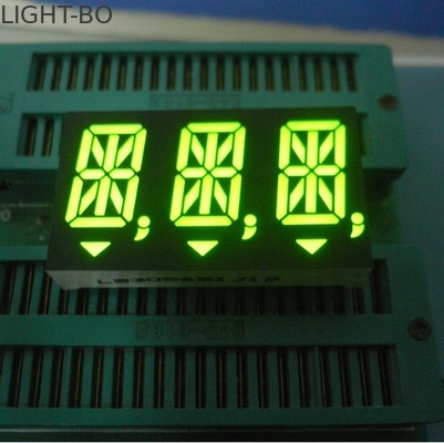 Gösterge Paneli 14.2mm için Yeşil Alfanümerik Üç Haneli 14 Segment LED Ekran
