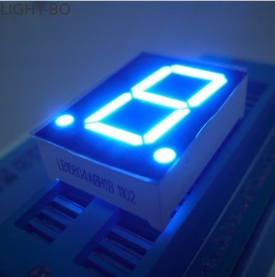 Yüksek parlaklık Led mavi 7 Segment görüntüler tek haneli 0,8 inç OEM / ODM