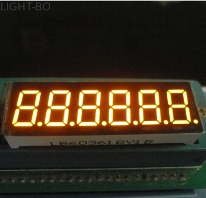 Sürekli 6 haneli 7 Segment alfanümerik LED ekran Amber 0.36 inç