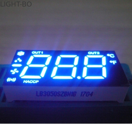 Mavi Renk Özel LED Ekran, Buzdolabı için Üçlü Haneli 7 Segment LED Ekran