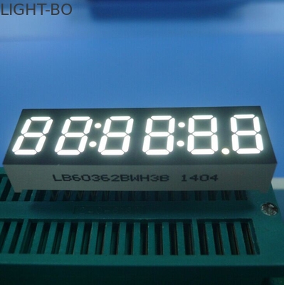6 Haneli 7 Segment LED Ekran, Ultra Parlak Beyaz LED Saat Diplay 0,36 inç