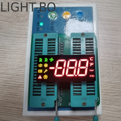Temperatür kontrol paneli için özel üç basamaklı yedi segmentli LED ekran