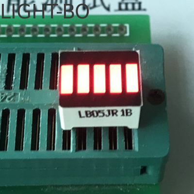 Kırmızı renk Anod beş bölümlü LED ışık çubuğu pil için bölümlü LED ekran