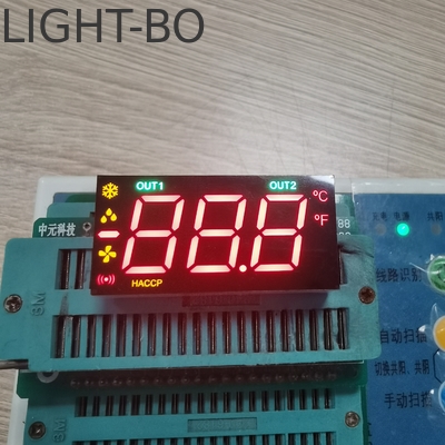 Çok renkli Özel 3 basamaklı 7 segmentli LED Ekran Ortak Katot Tek Satır Pin
