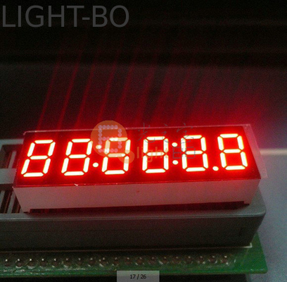 515-525nm dalga boyutu ve elektrik güç kaynağı ile 6 basamaklı LED saat ekranı