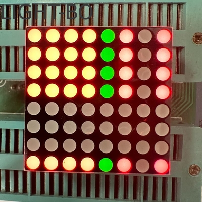 Ortak Anod Stabler Performansı 3mm 8*8DOT Matrix LED Ekranı Hareketli işaretler için iki renkli Kırmızı/Yeşil