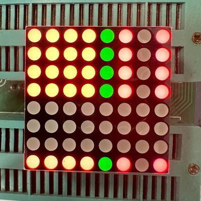 İyi bir fiyat. Hareketli Tabelalar için Ortak Anot Sabitleyici Performansı 3mm 8x8 Dot Matrix LED Ekran Çift Renkli Kırmızı/Yeşil çevrimiçi
