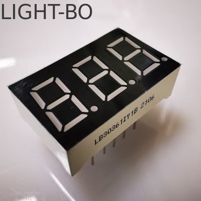 Super Bright Amber 7 Segment 3 Digit 9.2mm LED Ekran Panel Meter için Ortak Katot