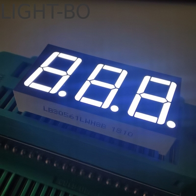 İyi bir fiyat. Ultra Parlak Beyaz Gri Yüzey LED Ekranı 7 Segment 3 basamaklı 14.2mm Temperatur Denetleyicisi için Ortak Katot çevrimiçi