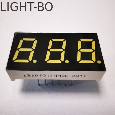 Üç basamaklı beyaz7 segmentli LED ekran sıcaklık göstergesi için ortak katot