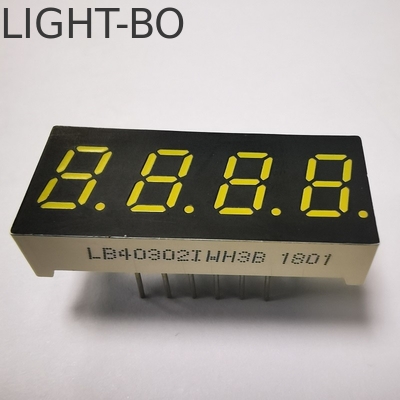 4 basamaklı 7 segmentli LED Ekran Temperatur göstergesi için Ortak Katot Ultra Beyaz 7.62mm