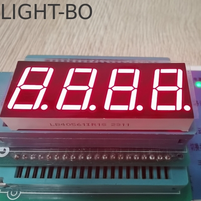 4 basamaklı 14.2mm Yüksek parlak kırmızı 7 segmentli LED ekran sıcaklık kontrolü için ortak anot