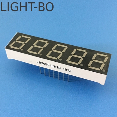 Dijital frekans dönüştürücü için süper parlak kırmızı 7 segmentli LED ekran 0.39 inç 5 basamaklı ortak anot