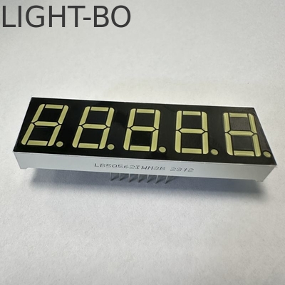 İyi bir fiyat. 0.56 inç 5 basamaklı Ultra Parlak Beyaz 7 Bölümlü LED Ekran İşlem Kontrolü için Ortak Katot çevrimiçi