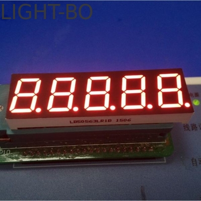 İyi bir fiyat. Süper Parlak Kırmızı 14.2mm 5 Rakamlı 7 Bölümlü LED Ekran Ortak Katot çevrimiçi