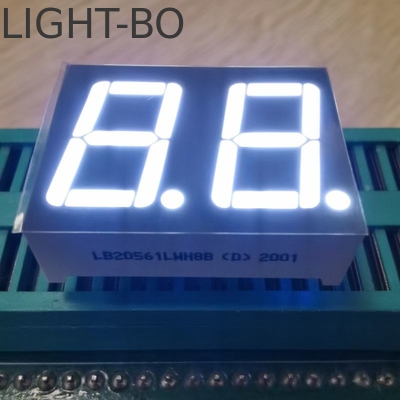 Genel Anod 7 Segment LED Ekranı Çift Rakam 14.2mm Beyaz Renk