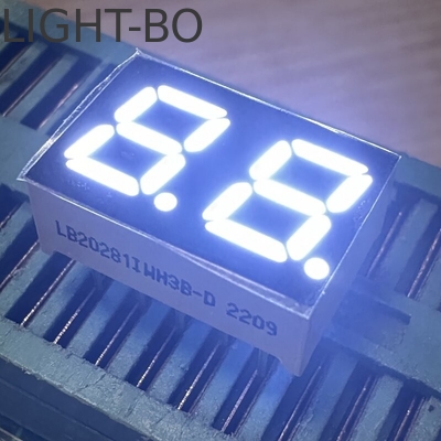Yüksek Parlak Kırmızı 2 basamaklı 7mm 7 segmentli LED Ekran Ev Aygıtları için Ortak Katot