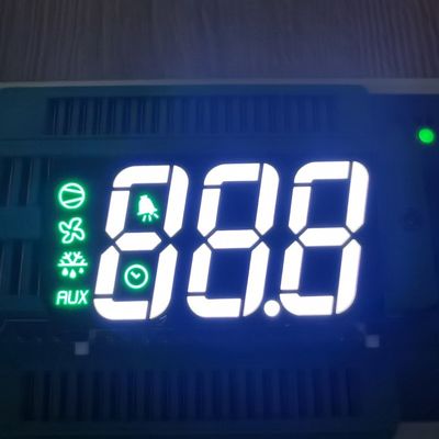 Ultra Parlak Beyaz / Saf Yeşil Üç haneli LED Ekran 7 Segment Soğutucu için ortak anot