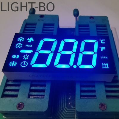 Özel 3 basamaklı 7 segmentli LED Ekran Soğutucu Kontrolörü için Ultra Mavi Ortak Anot