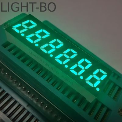 Küçük Boyutlu 6 basamaklı 7 segmentli LED Ekran frekans dönüştürücü için Common Anode Green