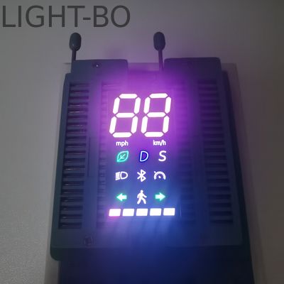 Ultra Parlak Beyaz / Kırmızı Çift Renkli Özel LED Ekran Xiaomi Elektrikli Scooter için Yedi Bölümlü LED Ekran