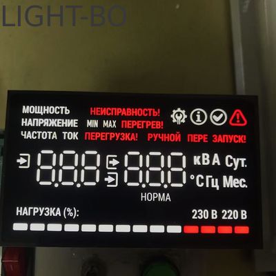 Ultra Parlak Beyaz/Kırmızı Ortak Katot Özel Yedi Bölümlü LED Ekran Kesintisiz Güç Sistemi UPS için