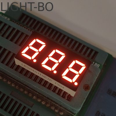Özel Ultra Parlak Kırmızı 7 Bölümlü LED Ekran Üç haneli Ortak Katot