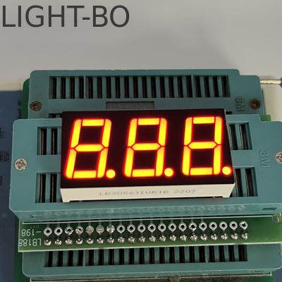 Ultra parlak kırmızı yüzey Common Caode LED Display 7 Segment 3 basamaklı 14.2mm sıcaklık kontrolörü için