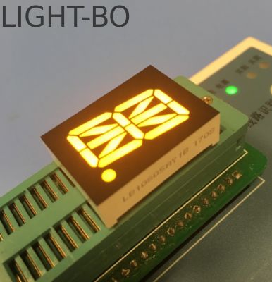 İyi bir fiyat. 0.8inch 16 Segment Alphanumeric LED Display Yellow Single Digit Common Anode For Elevator Indicator çevrimiçi