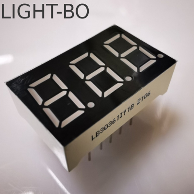 İyi bir fiyat. 7 Segment 3 Dijit 9.2mm Süper Parlak Amber LED Ekran Ortak Anot, Panel Metre için çevrimiçi