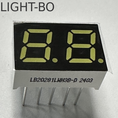 İyi bir fiyat. Super Parlak Beyaz 2 Rakamlı 7mm 7 Segment LED Ekran Ev Aygıtları için Ortak Katot çevrimiçi