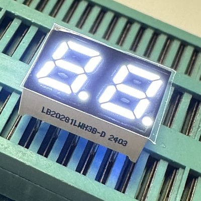 Super Parlak Beyaz 2 Rakamlı 7mm 7 Segment LED Ekran Ev Aygıtları için Ortak Katot