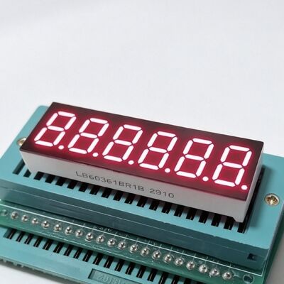 Super parlak Kırmızı 6 basamaklı 0.36 inç 7 segmentli LED ekran, Yaygınca Enstrüman Panosu için Kullanılır