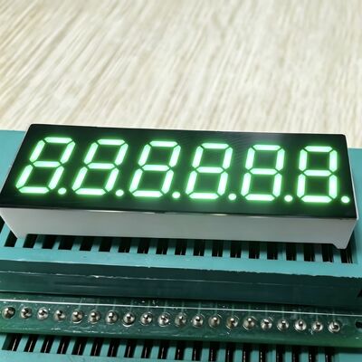 Saf yeşil 6 basamaklı 0.36 inç 7 segmentli LED ekran, enstrüman paneli için yaygın olarak kullanılır