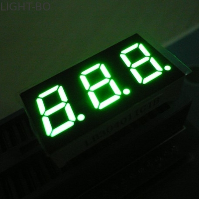 Üç basamaklı saf yeşil 7 segmentli LED ekran Ortak Anot