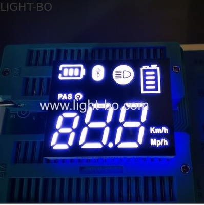 Ultra Beyaz Özelleştirilmiş 7 Segment LED Ekran Elektrikli Scooter için Ortak Anod