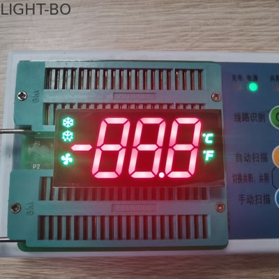 635nm Üçlü Haneli LED Ekran, Buzdolabı Kontrol Cihazı İçin 17mm Yükseklik