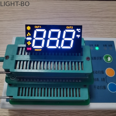Sıcaklık Kontrolü için 90 ° PIN Bend Ultra Kırmızı / Beyaz / Amber Üç Haneli 7 Segment LED Ekran