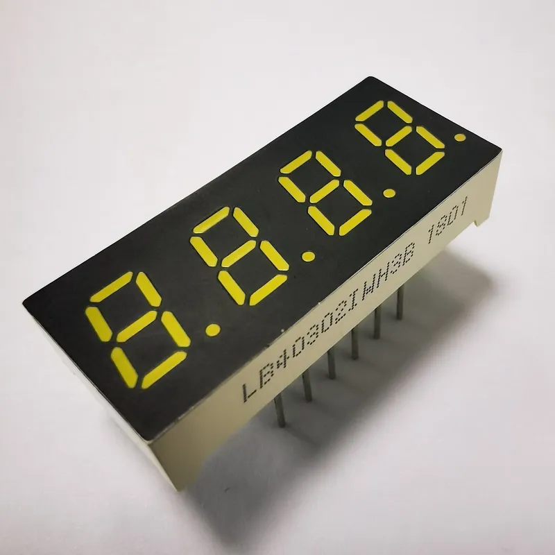 Beyaz 7.62mm 4Digit 7 Segment LED Ekran Temperatur Göstergesi için Ortak Anot 0