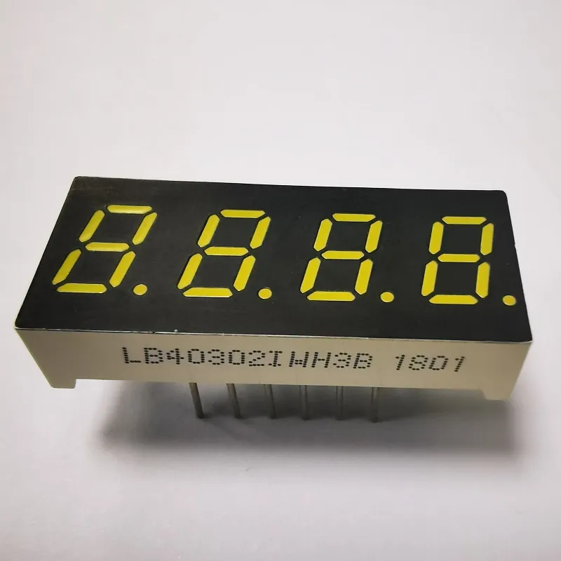 Beyaz 7.62mm 4Digit 7 Segment LED Ekran Temperatur Göstergesi için Ortak Anot 1