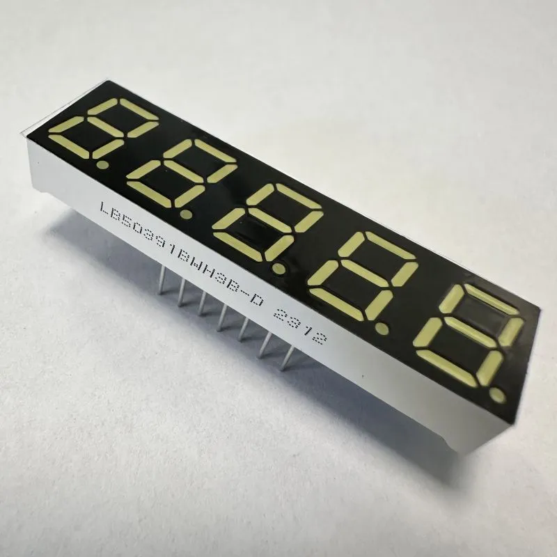 Ultra Beyaz 7 Segment LED Ekranı Dijital Gösterge için 5 Rakam 0.39 inç Ortak Anot 1