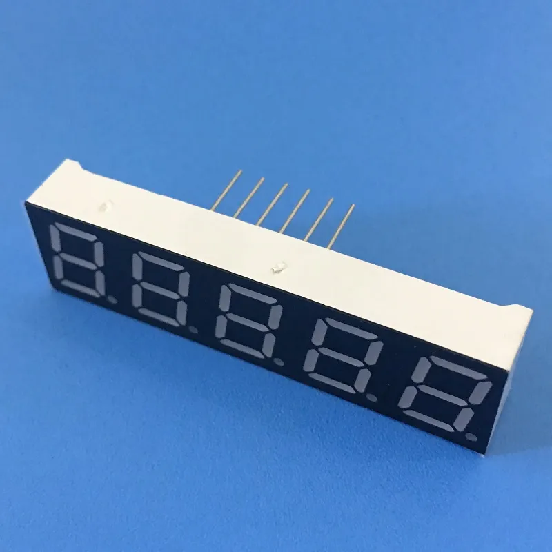 Dijital frekans dönüştürücü için süper parlak kırmızı 7 segmentli LED ekran 0.39 inç 5 basamaklı ortak anot 2