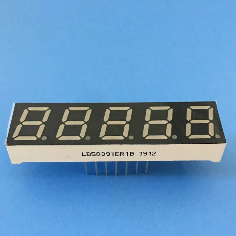 Dijital frekans dönüştürücü için süper parlak kırmızı 7 segmentli LED ekran 0.39 inç 5 basamaklı ortak anot 4