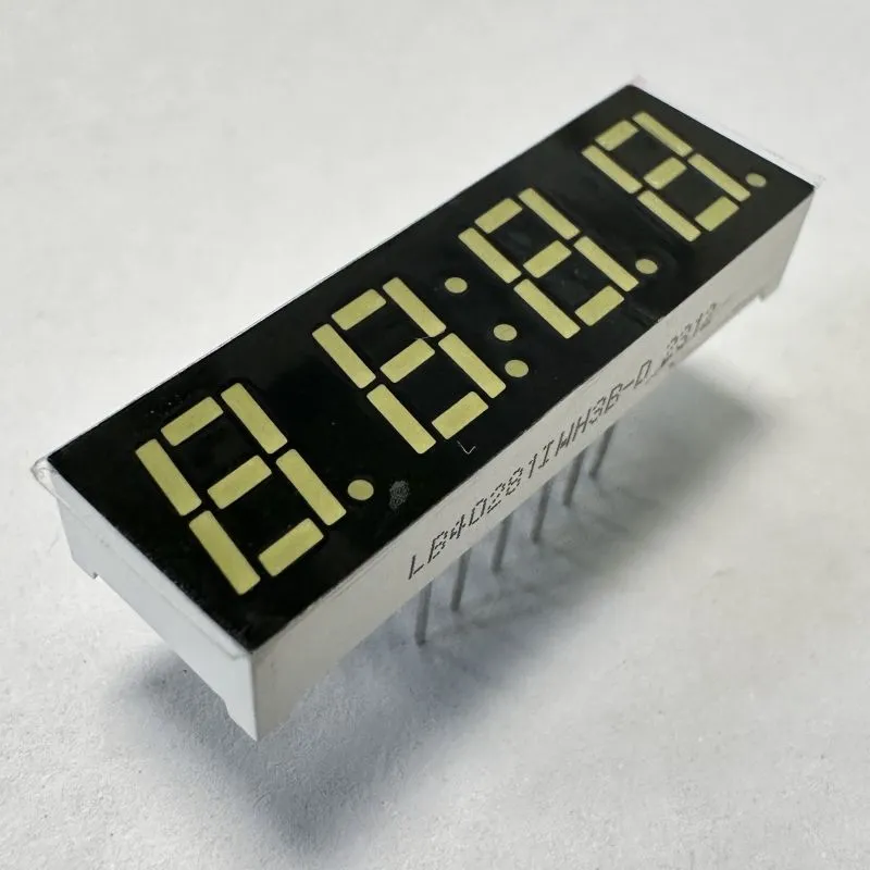 Beyaz LED Ekranı 7mm 4 Rakamlı 7 Segment Common Anode for Multimeter Panel 0