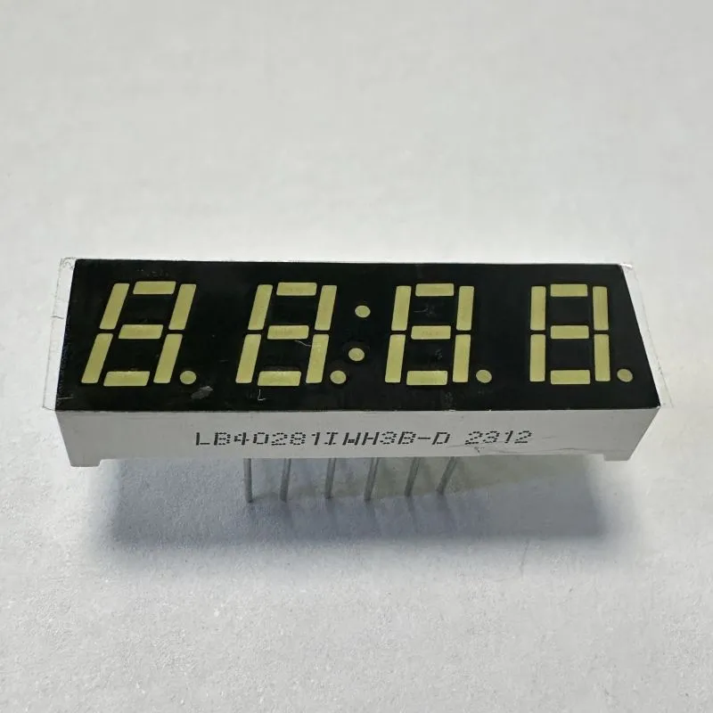 Beyaz LED Ekranı 7mm 4 Rakamlı 7 Segment Common Anode for Multimeter Panel 1