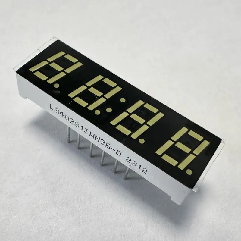 Beyaz LED Ekranı 7mm 4 Rakamlı 7 Segment Common Anode for Multimeter Panel 2