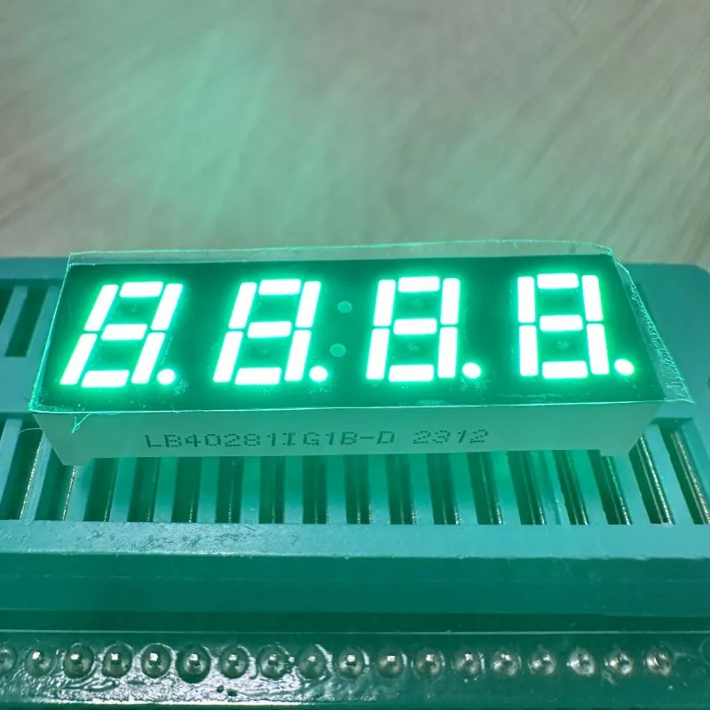 LED Ekran 7 Bölüm 4 Rakam Temperatur Nem için Saf Yeşil Ortak Katot 0